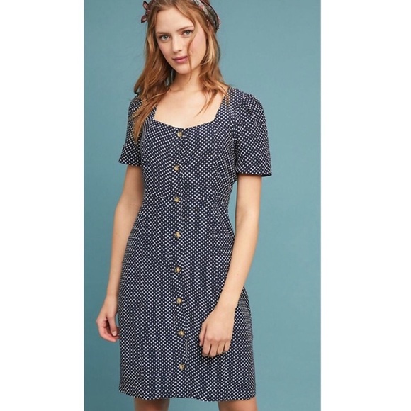 Anthropologie Dresses & Skirts - ANTHROPOLOGIE MAEVE CECILE POLKADOT DRESS